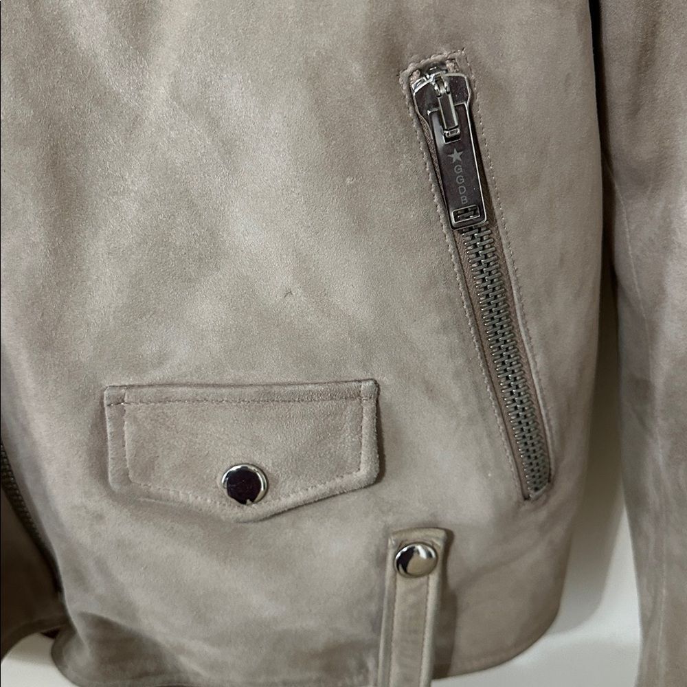GOLDEN GOOSE BROWN SUEDE BIKER JACKET - Picture 6 of 12
